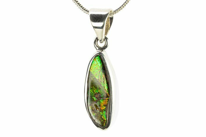 Stunning Ammolite Pendant (Necklace) - Sterling Silver #280008